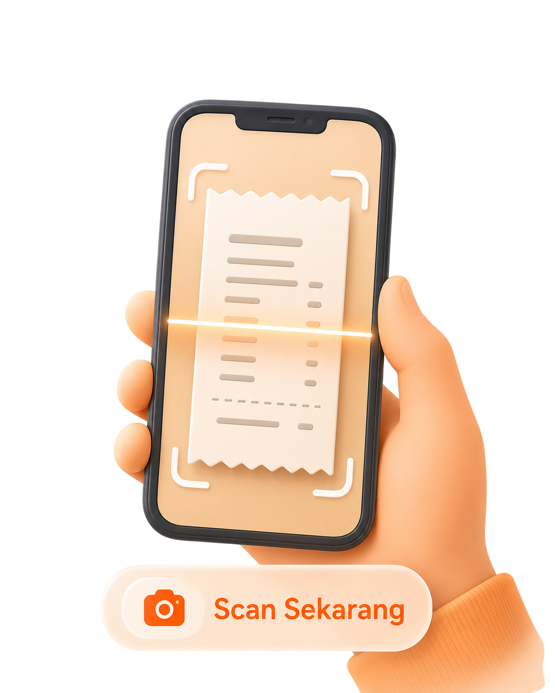 Scan struk ilustrasi